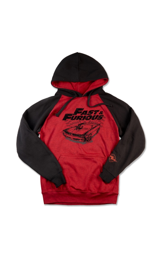 Image for Fast &amp; Furious Men's Raglan Hooded Sweatshirt from UNIVERSAL ORLANDO