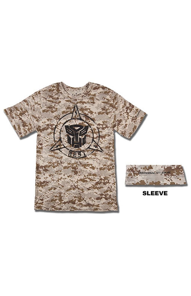 Image for Transformers Camo NEST Adult T-Shirt from UNIVERSAL ORLANDO