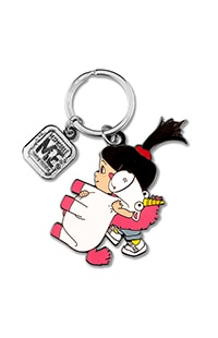 Despicable Me Agnes Holding Unicorn Keychain