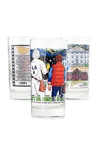 Universal Studios Retro Back To The Future Collectible Glass