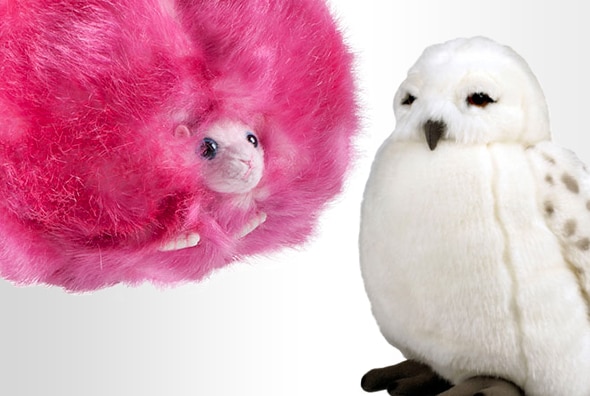 Pink Pygmy Puff Plush with Sound, Hedwig™ Puppet with Sound
