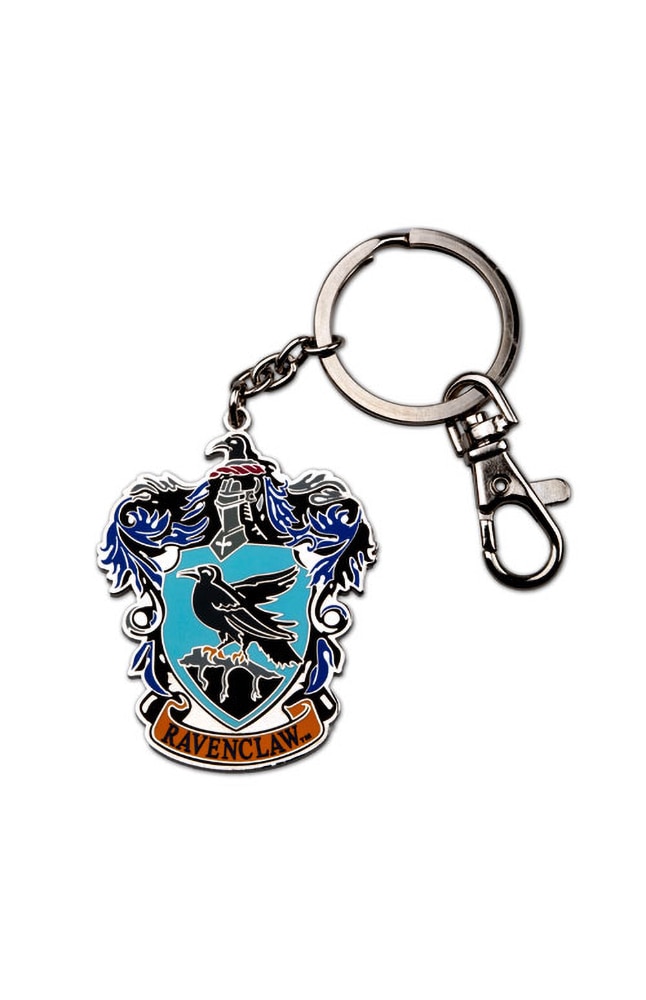 Harry Potter New Crest Pewter Key Chain Key Ring Hogwarts House Ravenclaw 