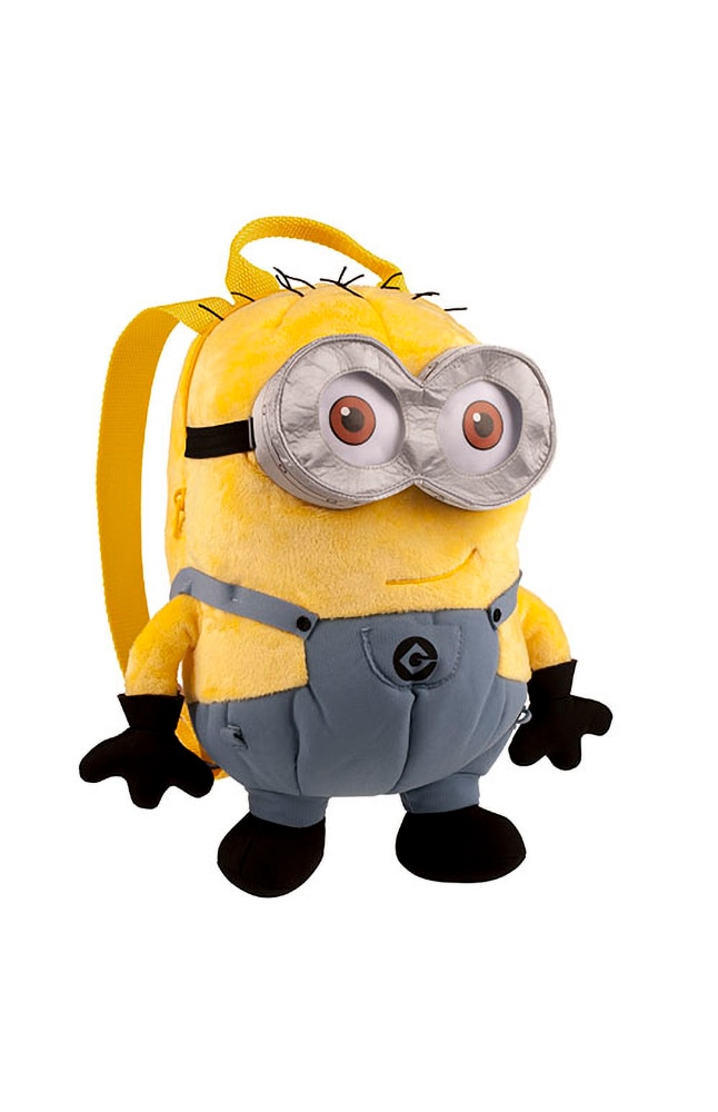 Despicable Me 2 Minion Kids Plush Backpack Stuart 13" One Eye Universal Studios for sale online
