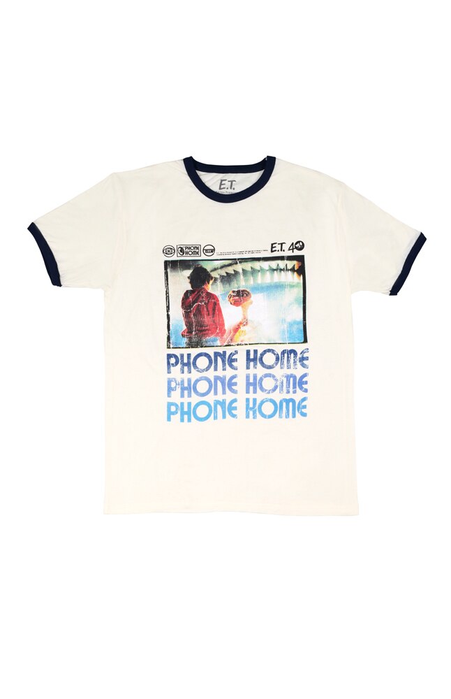 Image for E.T. 40th Anniversary &quot;Phone Home&quot; Adult Ringer T-Shirt from UNIVERSAL ORLANDO