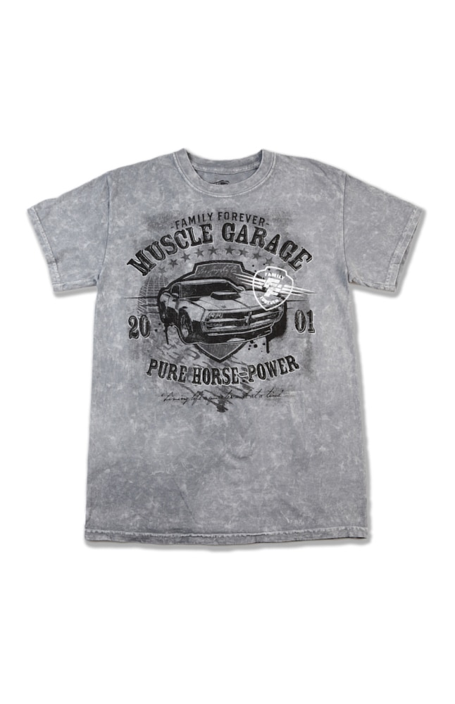 Image for Fast &amp; Furious Muscle Garage Adult T-Shirt from UNIVERSAL ORLANDO