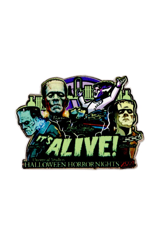 Halloween Horror Nights 2021 Artist Signature Series Frankenstein Pin 5124