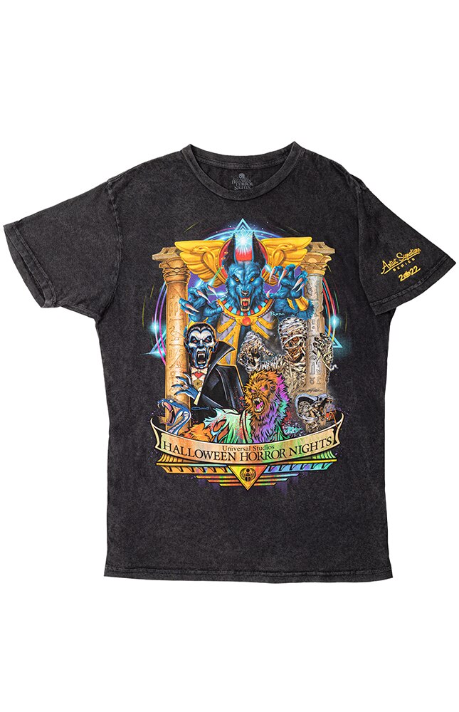 Image for Halloween Horror Nights 2022 Artist Signature Series Adult T-Shirt from UNIVERSAL ORLANDO