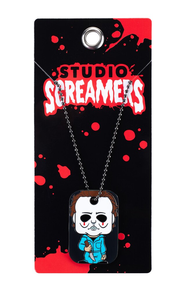 Image for Halloween Horror Nights 2022 Studio Screamers Halloween Dog Tag Necklace from UNIVERSAL ORLANDO