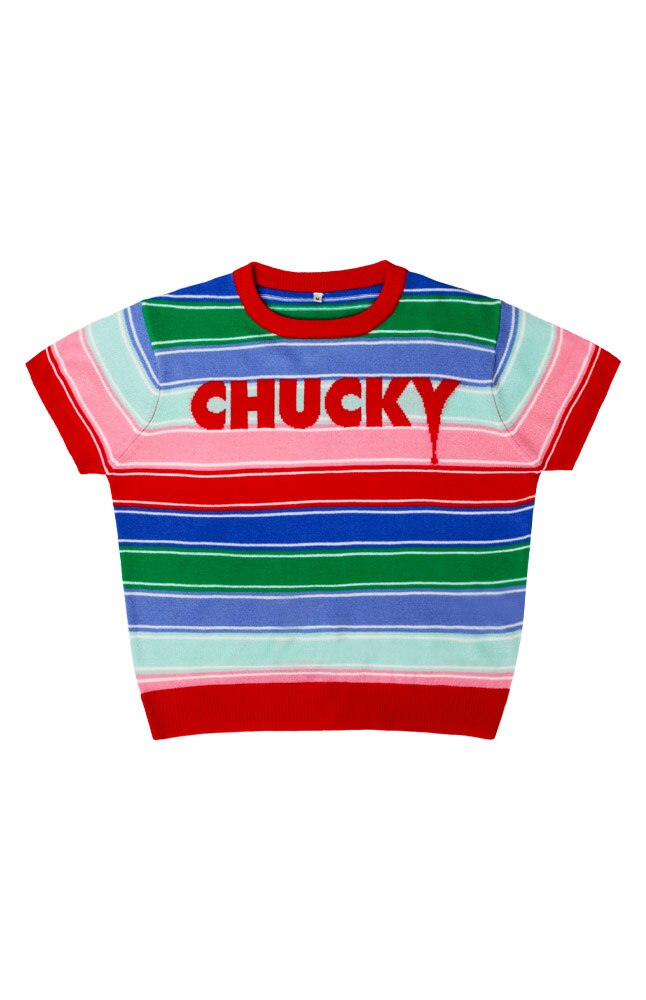 Image for Halloween Horror Nights 2023 Chucky Adult Sweater Crop from UNIVERSAL ORLANDO