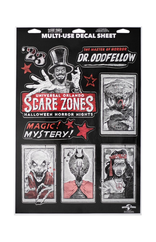Image for Halloween Horror Nights 2023 Scare Zone Decals from UNIVERSAL ORLANDO
