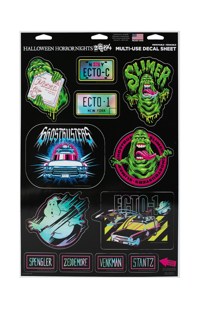 Image for Halloween Horror Nights 2024 Ghostbusters Neon Decal Sheet from UNIVERSAL ORLANDO