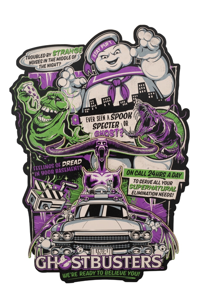 Image for Halloween Horror Nights 2024 Ghostbusters Retro Wooden Sign from UNIVERSAL ORLANDO