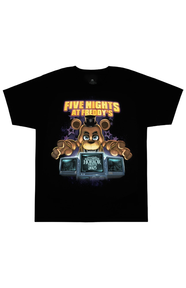 Image for Halloween Horror Nights 2025 Five Nights at Freddy&apos;s Adult T-Shirt from UNIVERSAL ORLANDO