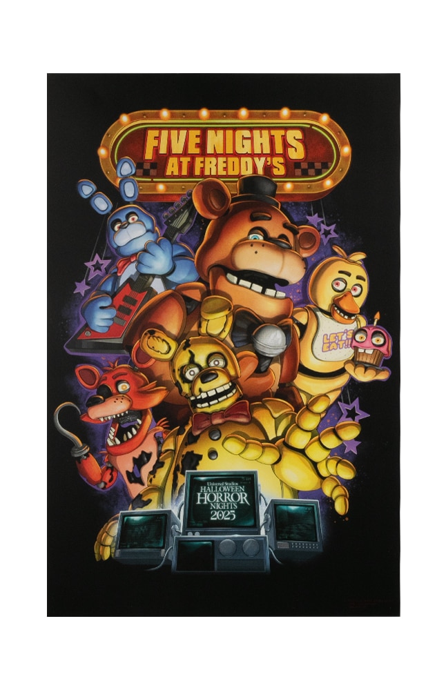 Image for Halloween Horror Nights 2025 Five Nights at Freddy&apos;s Poster from UNIVERSAL ORLANDO