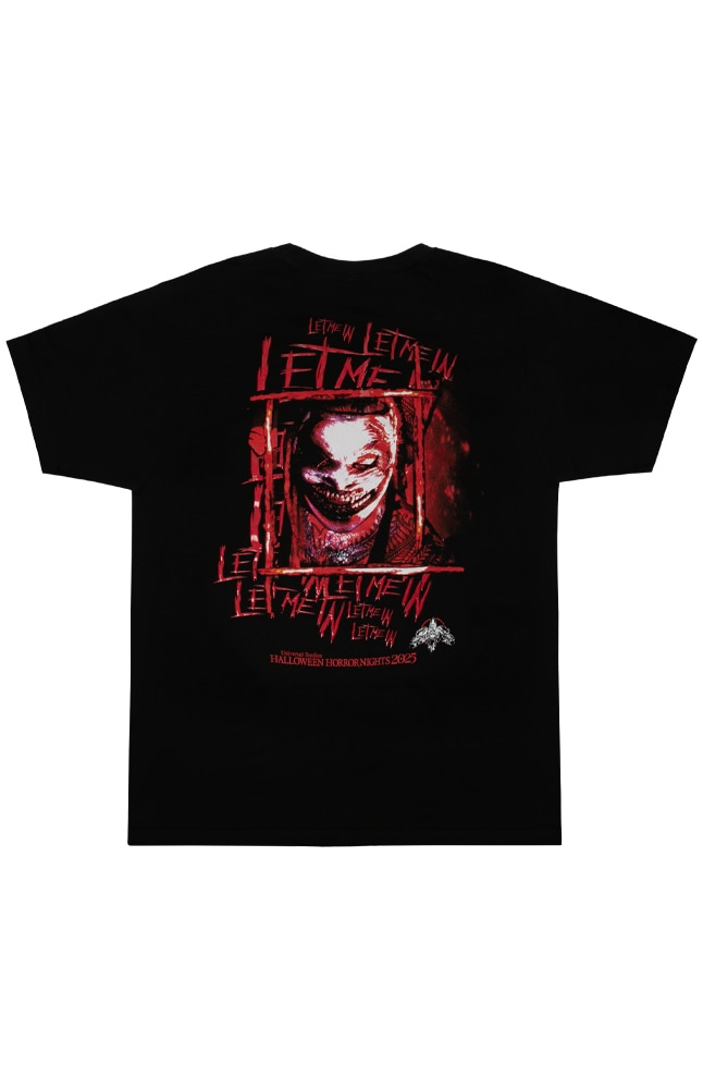 Image for Halloween Horror Nights 2025 Wyatt Sick6 &quot;Let Me In&quot; Adult T-Shirt from UNIVERSAL ORLANDO