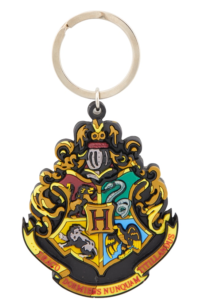 For Harry Potter Hogwarts Crest Small Keyring Metal badge Pendant Keychain Gift 