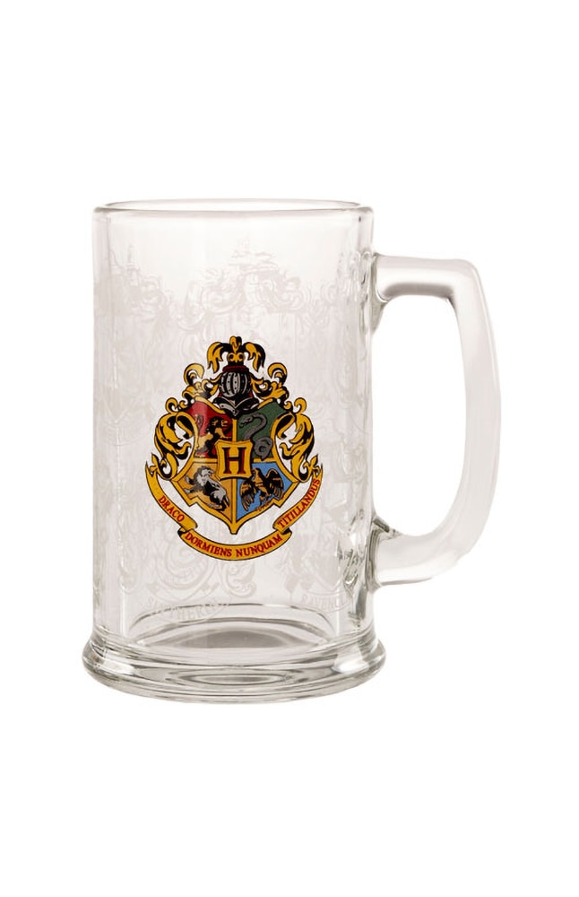 Universal Studio Harry Potter Hogwarts Crest Stain Short Glass Cup New