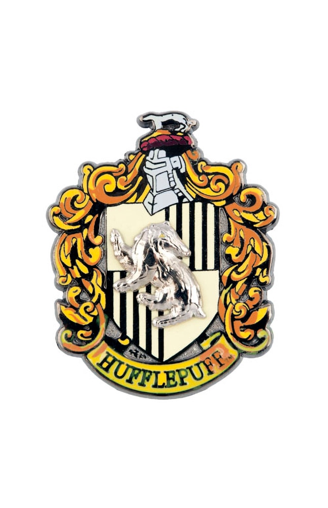 Wizarding World Of Harry Potter Glitter Hufflepuff Crest Trading Pin 