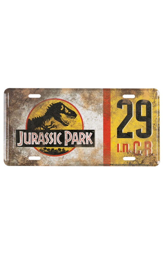 Image for Jurassic Park 30th Anniversary Distressed License Plate from UNIVERSAL ORLANDO