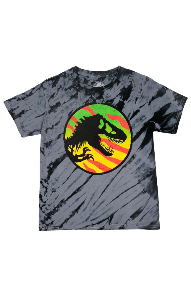 Image for Jurassic Park 30th Anniversary Logo Tie-Dye Youth T-Shirt from UNIVERSAL ORLANDO