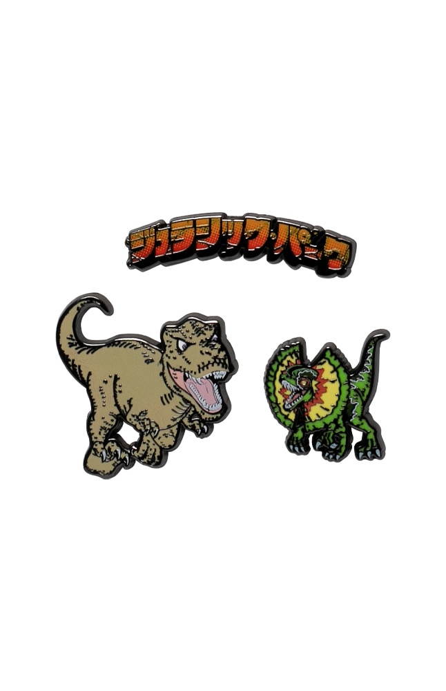 Image for Jurassic Park Anime T-Rex &amp; Dilophosaurus Pin Set from UNIVERSAL ORLANDO