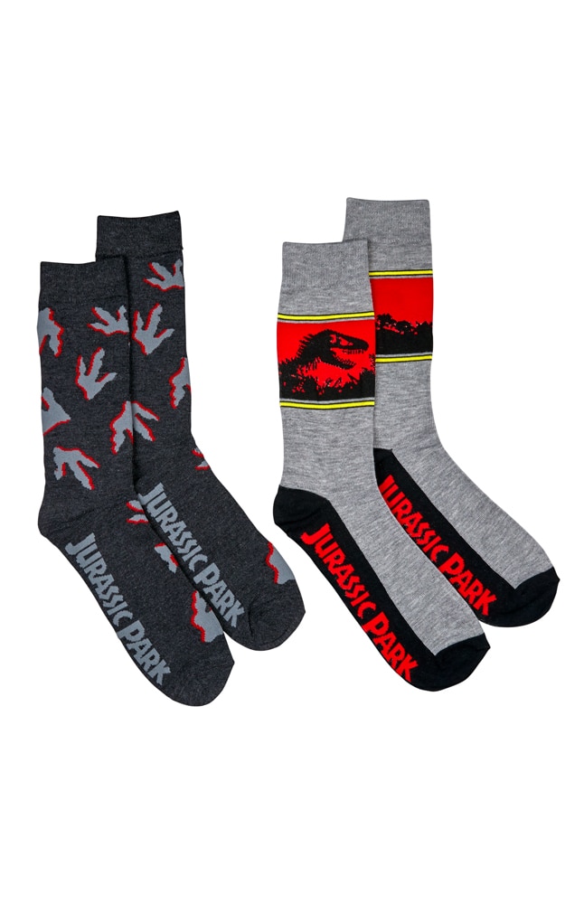 Image for Jurassic Park T-Rex 2-Pack Adult Crew Socks from UNIVERSAL ORLANDO