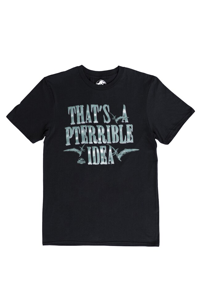 Image for Jurassic Park &quot;That&apos;s a Pterrible Idea&quot; Adult T-Shirt from UNIVERSAL ORLANDO