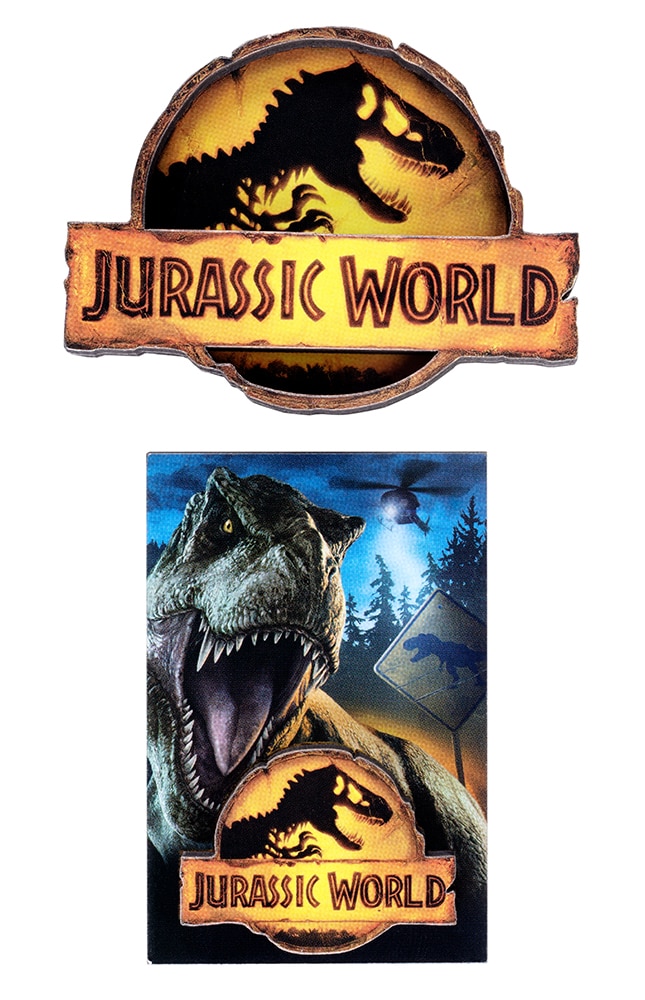 New Universal Studios Jurassic Park T-Rex Logo Wooden Magnet 