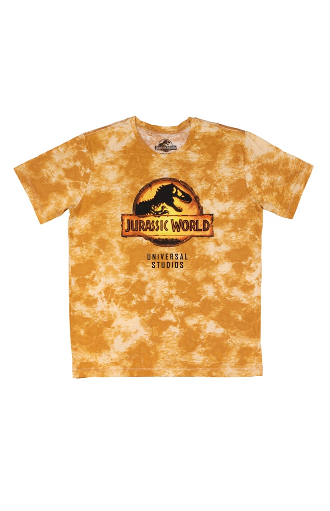 Image for Jurassic World Amber Logo Tie-Dye Adult T-Shirt from UNIVERSAL ORLANDO
