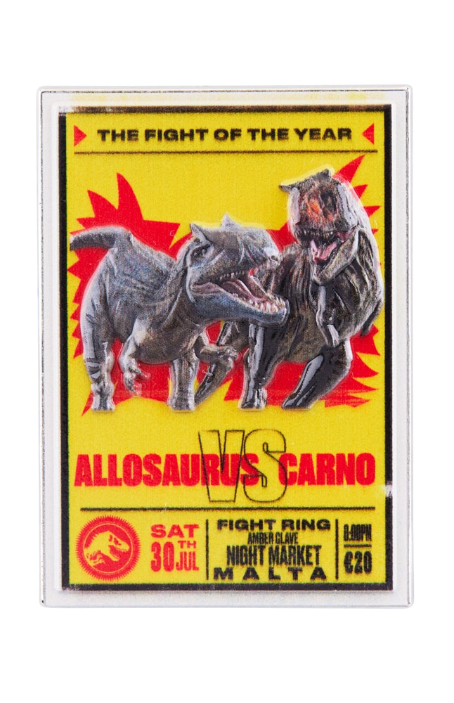 Image for Jurassic World Malta Fight Night Poster Pin from UNIVERSAL ORLANDO