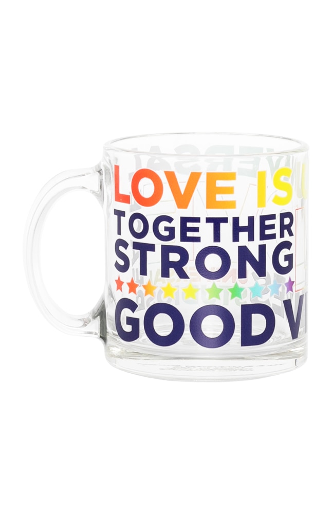 Image for Love Is Universal Glass Mug from UNIVERSAL ORLANDO