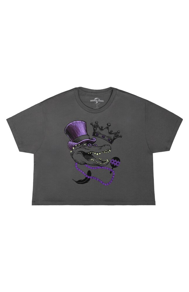 Image for Mardi Gras 2024 King Gator Adult Crop Top from UNIVERSAL ORLANDO