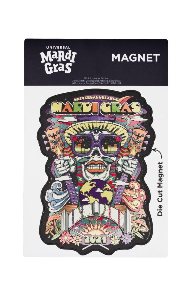 Image for Mardi Gras 2024 Music Festival Die Cut Magnet from UNIVERSAL ORLANDO