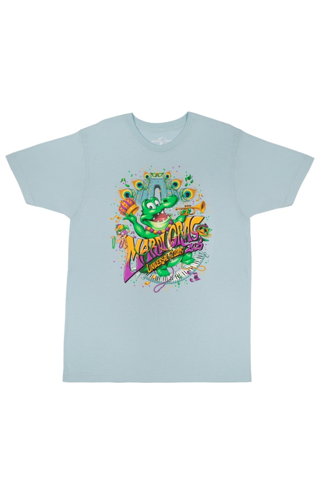 Image for Mardi Gras 2025 Gator Junior Adult T-Shirt from UNIVERSAL ORLANDO