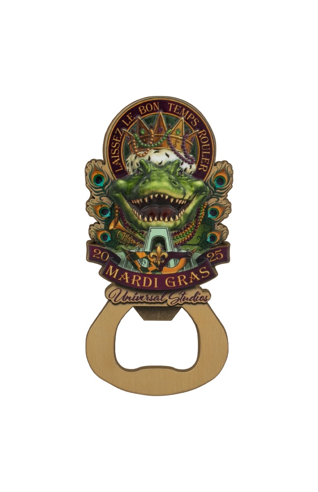 Image for Mardi Gras 2025 King Gator Bottle Opener Magnet from UNIVERSAL ORLANDO