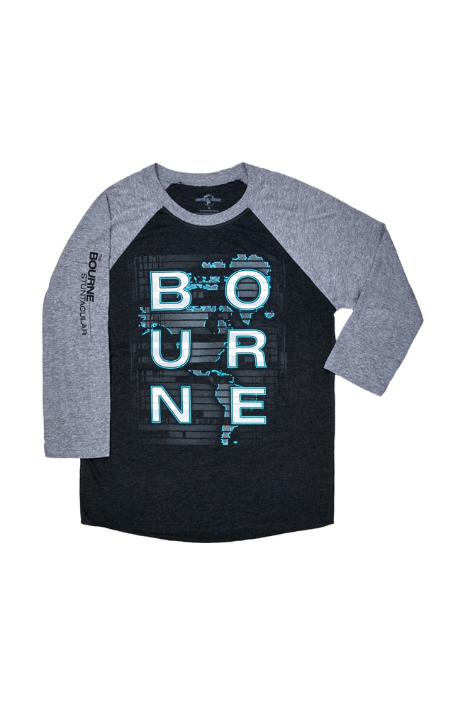 Image for The Bourne Stuntacular Blacklight Reactive Adult T-Shirt from UNIVERSAL ORLANDO