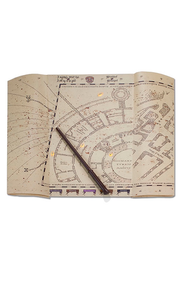 Fold Out Harry Potter Marauders Map And Wand