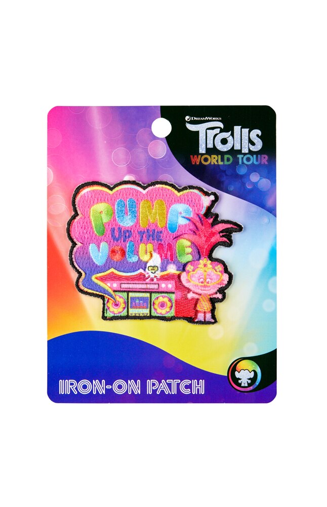 Image for Trolls World Tour &quot;Pump Up The Volume&quot; Iron-On Patch from UNIVERSAL ORLANDO