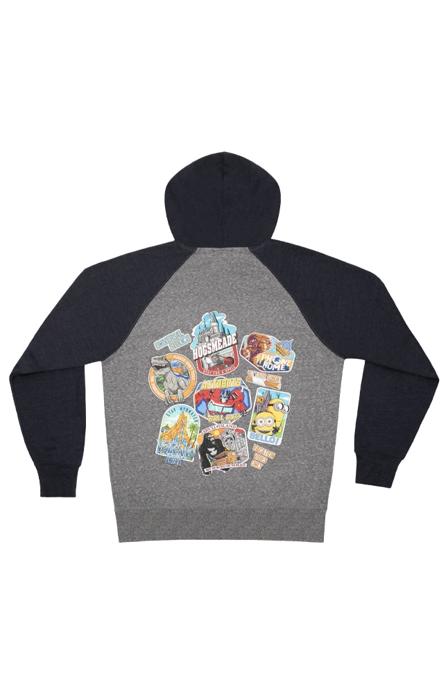 Image for Universal Studios Collage Adult Hooded Pullover Sweatshirt from UNIVERSAL ORLANDO