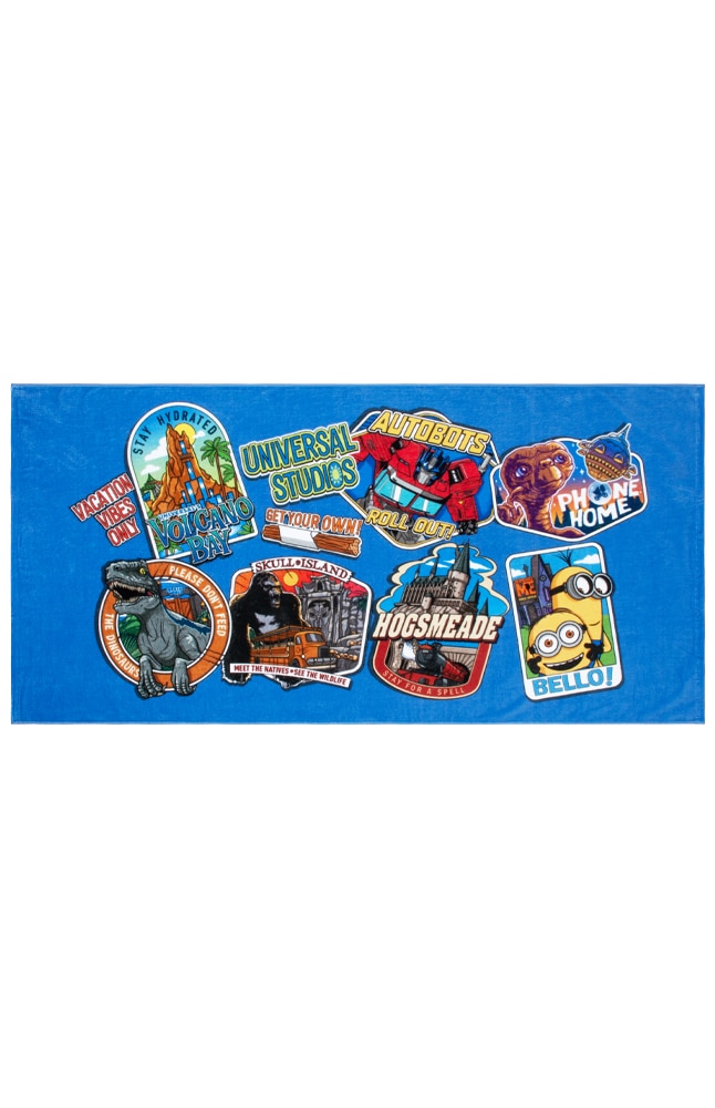 Image for Universal Studios Collage Beach Towel from UNIVERSAL ORLANDO