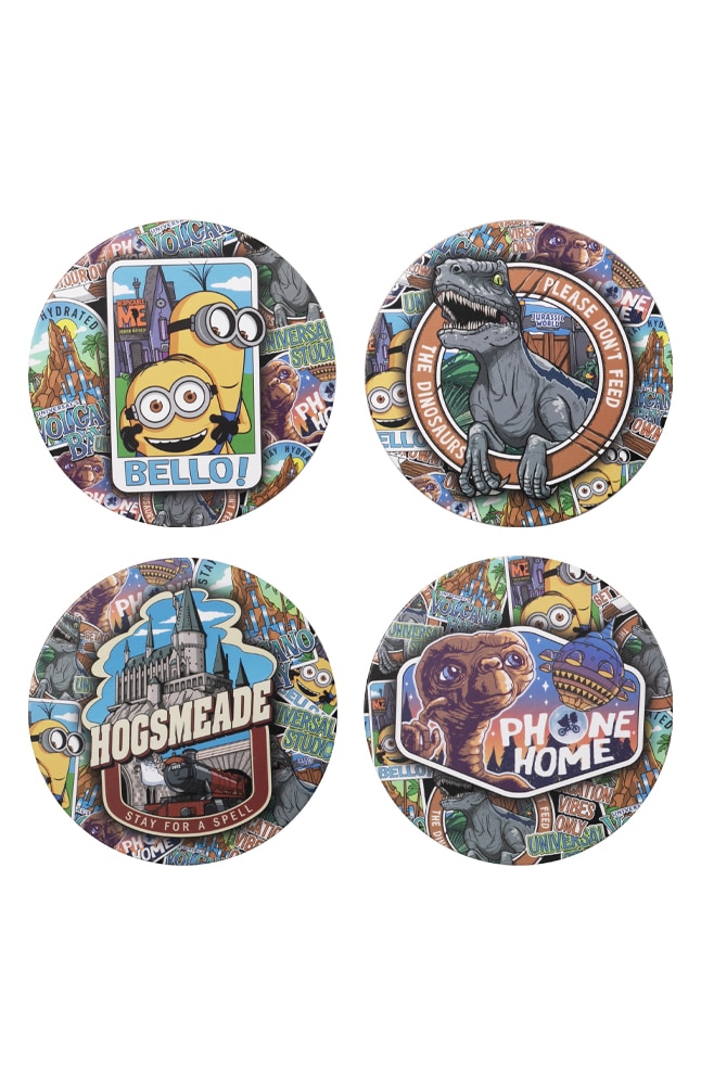 Image for Universal Studios Collage Four Coaster Set from UNIVERSAL ORLANDO