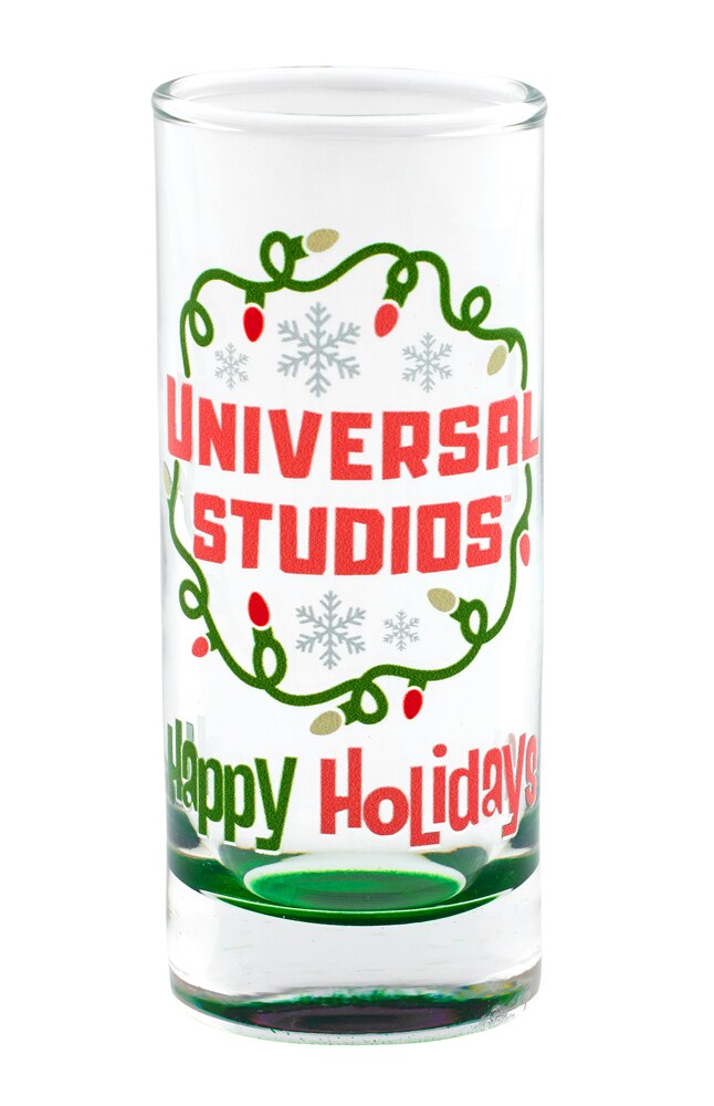 Image for Universal Studios Happy Holidays Cordial Shot Glass from UNIVERSAL ORLANDO