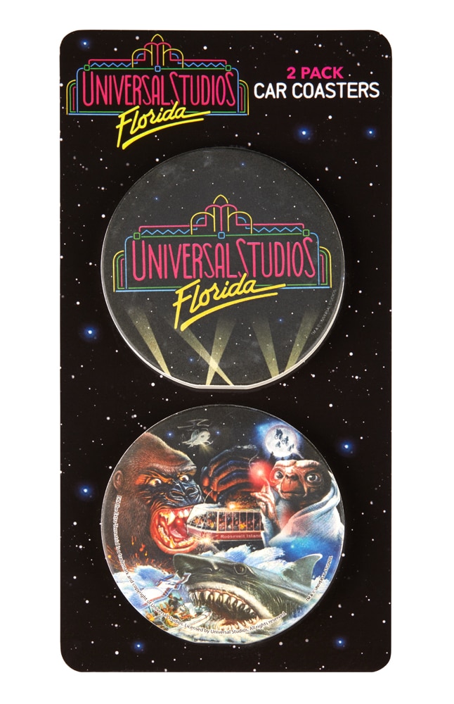 Image for Universal Studios Retro Marquee 2-Pack Car Coasters from UNIVERSAL ORLANDO