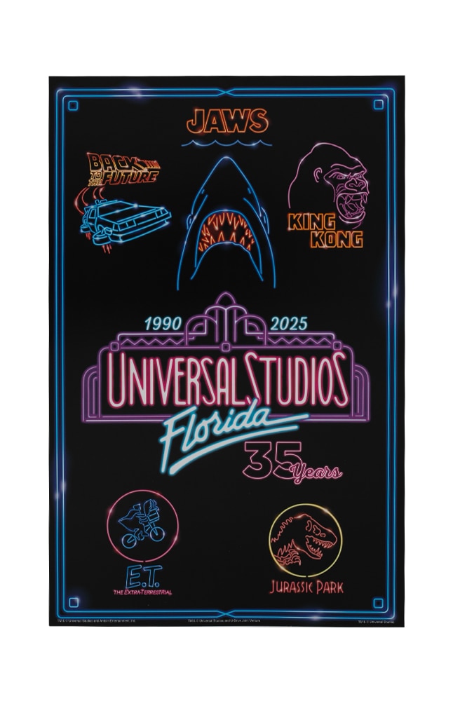 Image for Universal Studios Retro Marquee 35th Anniversary Poster from UNIVERSAL ORLANDO