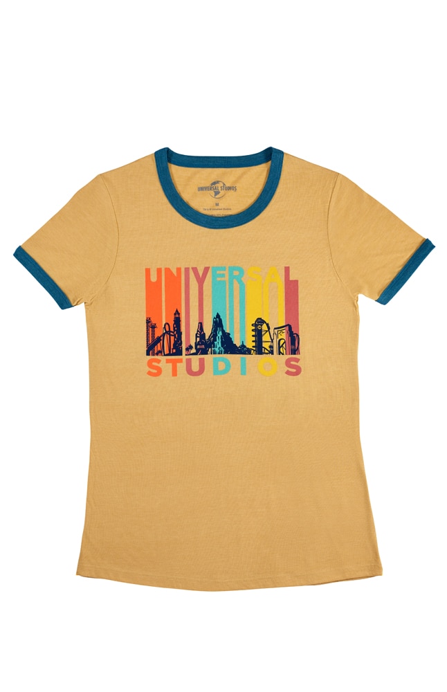 Image for Universal Studios Skyline Adult Ringer T-Shirt from UNIVERSAL ORLANDO