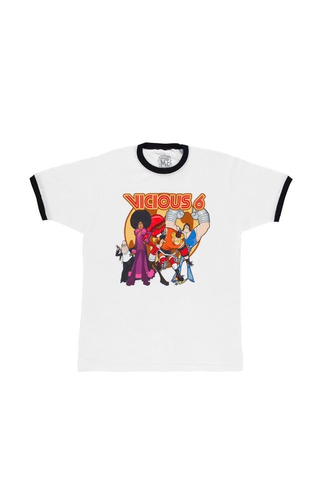 Image for Vicious 6 Adult Ringer T-Shirt from UNIVERSAL ORLANDO