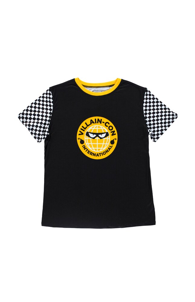 Image for Villain-Con International Black &amp; Yellow Globe Adult T-Shirt from UNIVERSAL ORLANDO