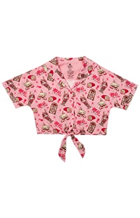 Halloween Horror Nights 2025 Mel's Die-In Ladies Tie Knot Shirt
