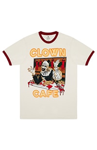 Halloween Horror Nights 2025 Terrifier Clown Cafe Adult Ringer T-Shirt