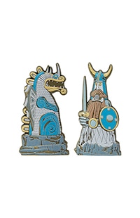 How To Train Your Dragon Isle of Berk Viking & Dragon Statues Magnet Set